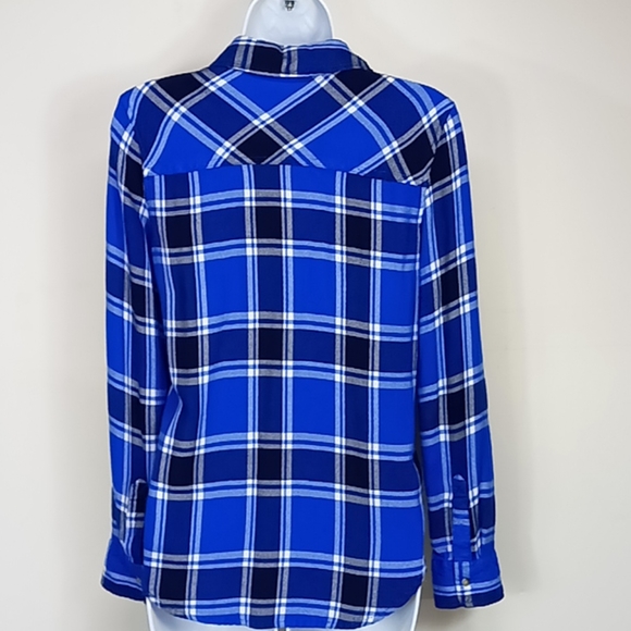 Small Aeropostle Blue Plaid Button down Shirt - Picture 5 of 9
